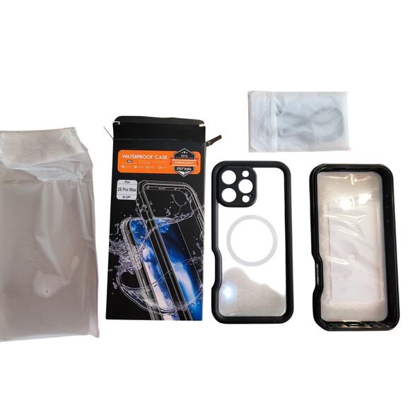 Yogree iPhone 16 Pro Max Case Black Waterproof Diving 2 Meter - Picture 3 of 8